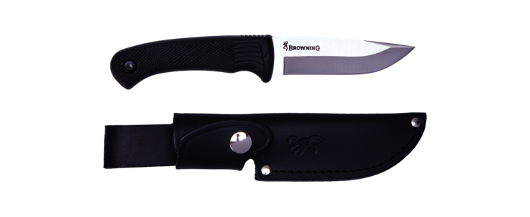 KNIFE PRO HUNTER FIXED RUBBER BLACK